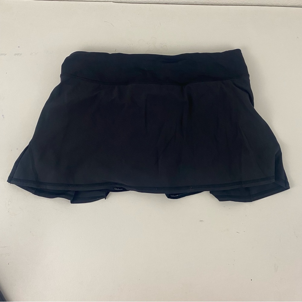 Lululemon Athletica Black Ruffled Tennis Skirt